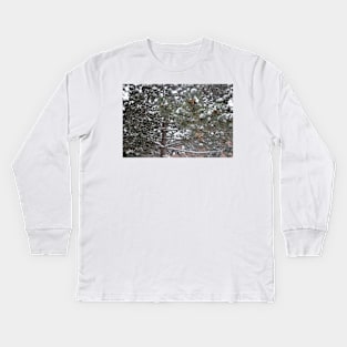 Pine dusted Kids Long Sleeve T-Shirt